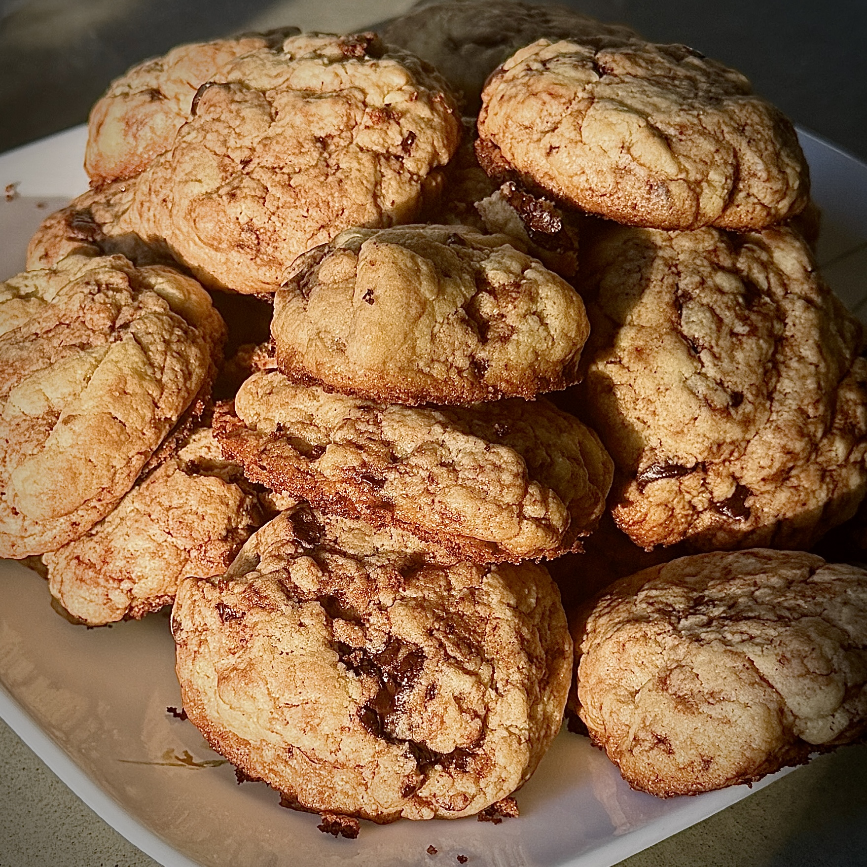 A plate of Chocolate Chip Cookies | This photo has undergone some minor edits